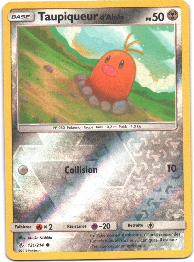 Taupiqueur d’Alola Reverse Holo Commune Alliance Infaillible 121 NM