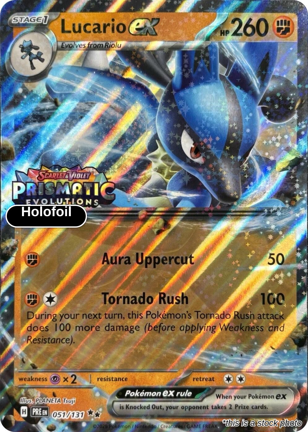 Lucario ex (Prismatic Evolutions Stamp)
